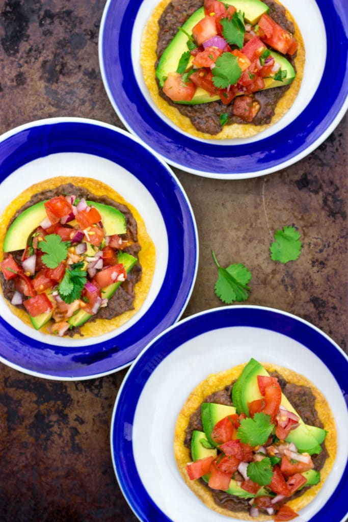 Easy Black Bean Tostadas