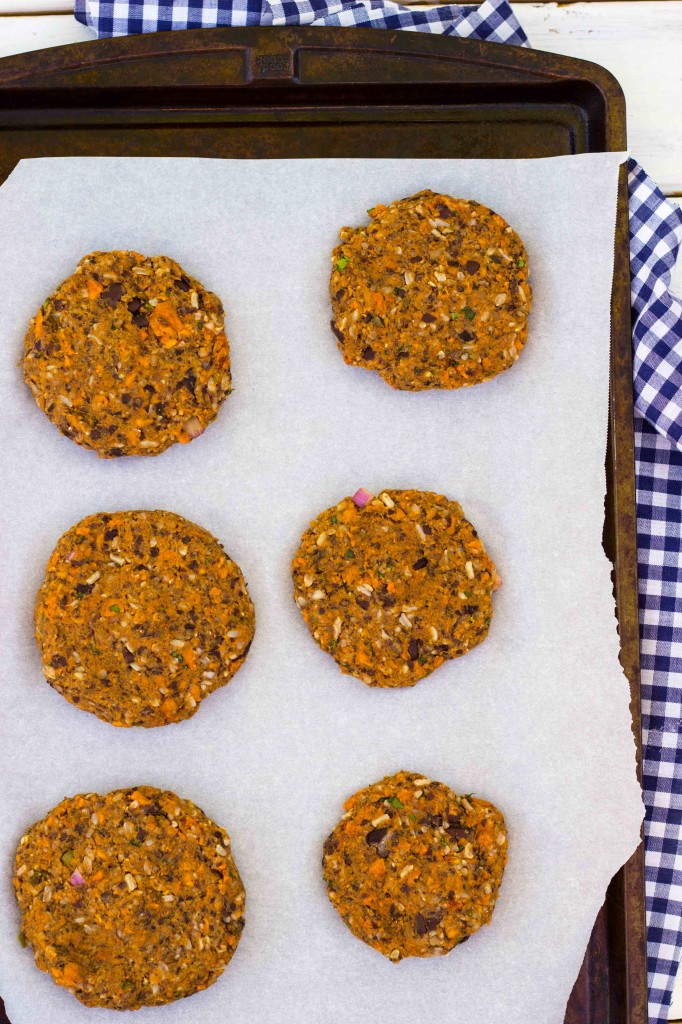 Smokey Sweet Potato, Black Bean & Brown Rice Veggie Burgers with Curry Cilantro Mayo-9917
