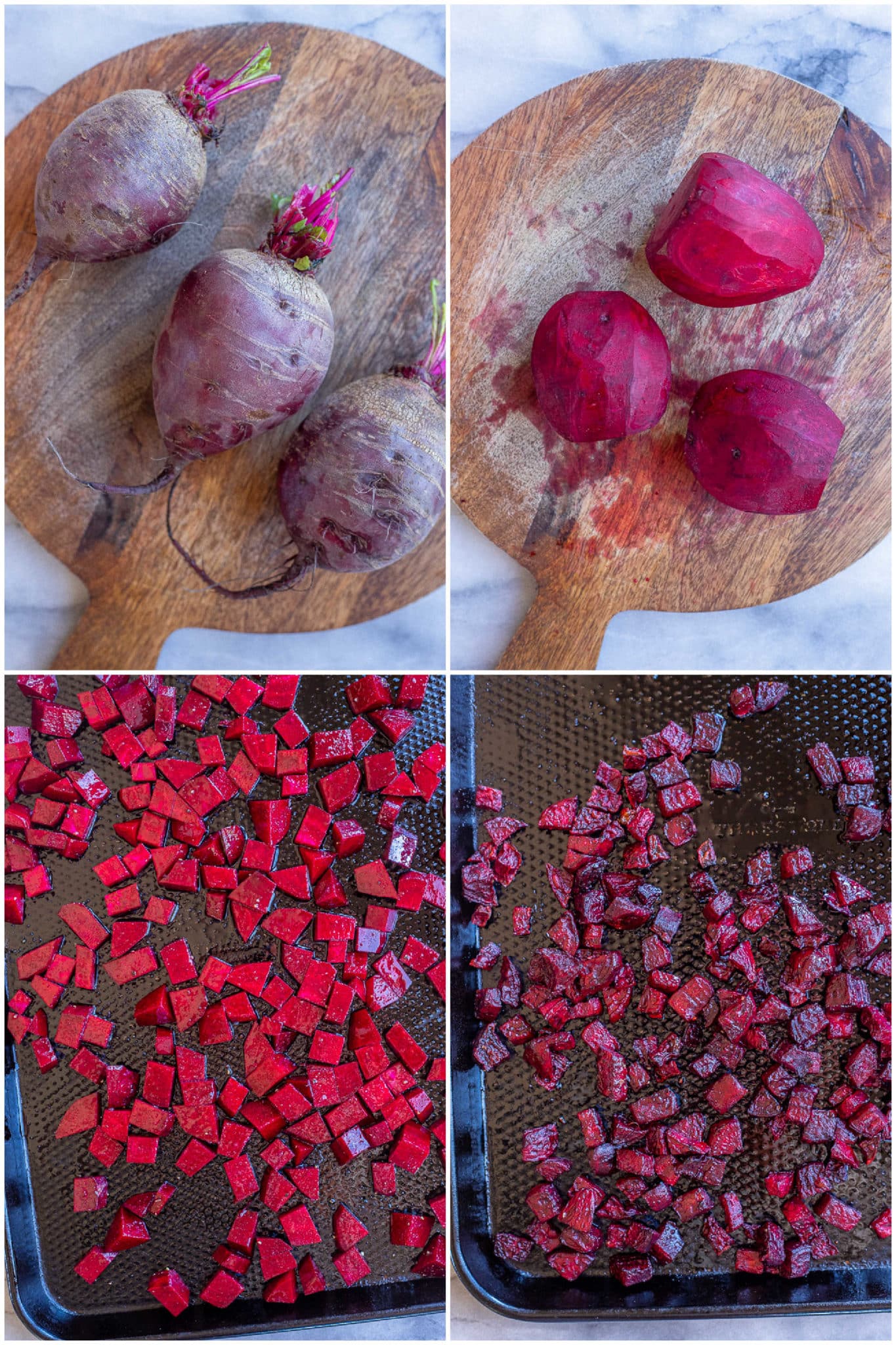 showing how to make roasted beet burgers