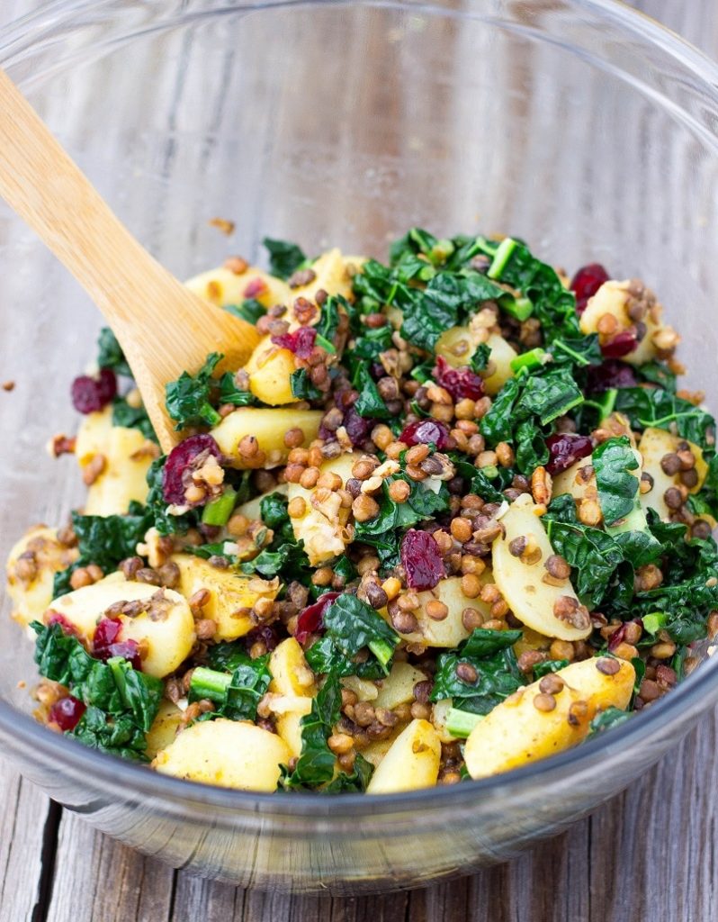 Warm Lentil, Kale & Potato Salad with Lemon Dijon Dressing-0674