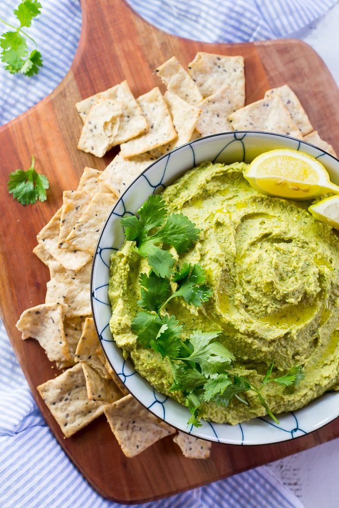 Creamy Hummus with Curry and Cilantro - Main