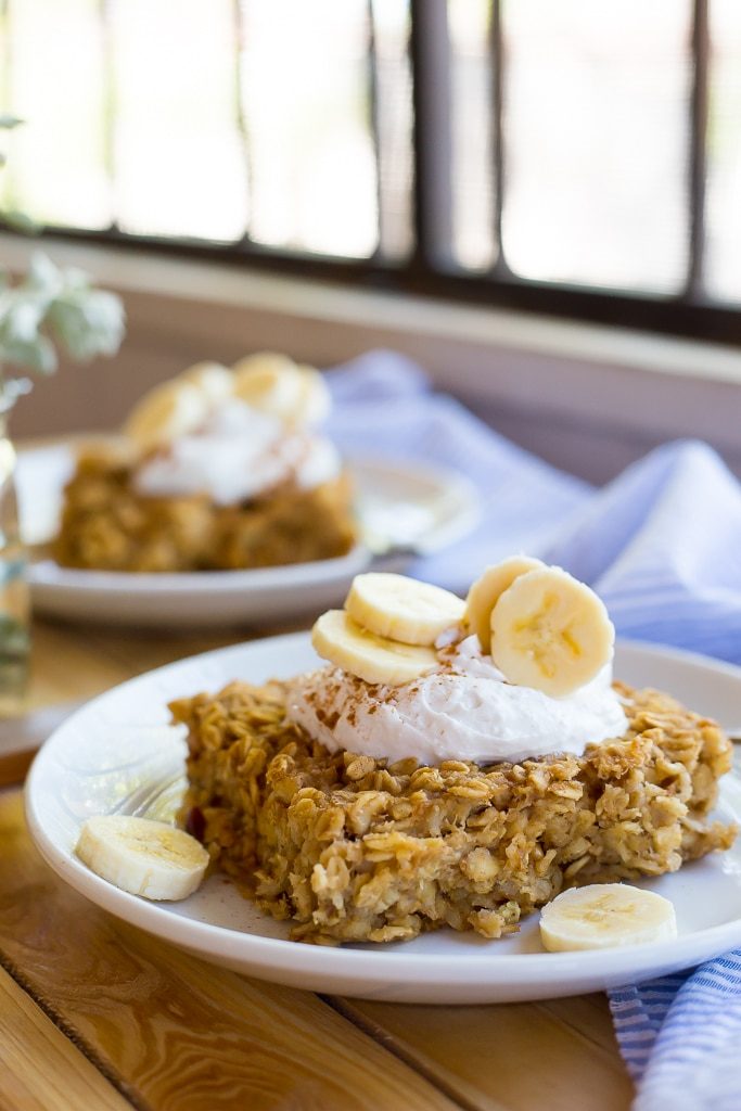 Peanut Butter and Banana Baked Oatmeal-3690