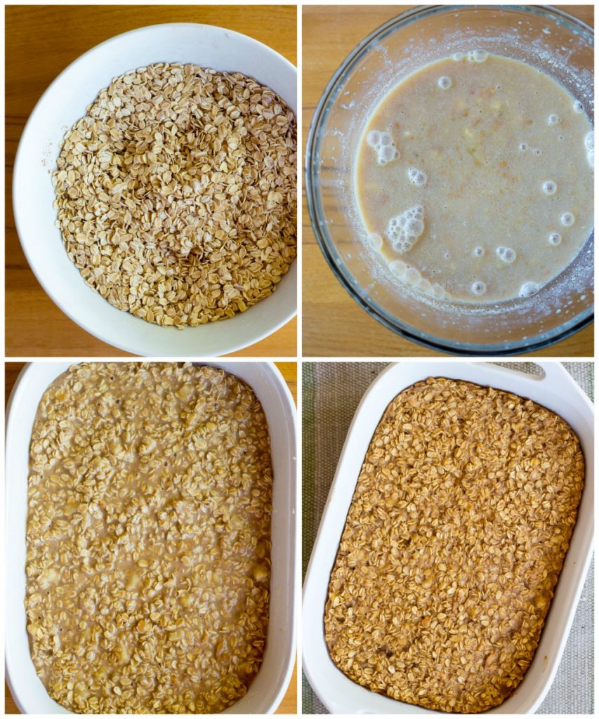 Peanut Butter and Banana Oatmeal Bake Steps