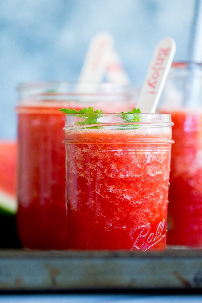 These 1-Ingredient Watermelon Slushies are so refreshing and so easy to make! You will be enjoying them all summer long!