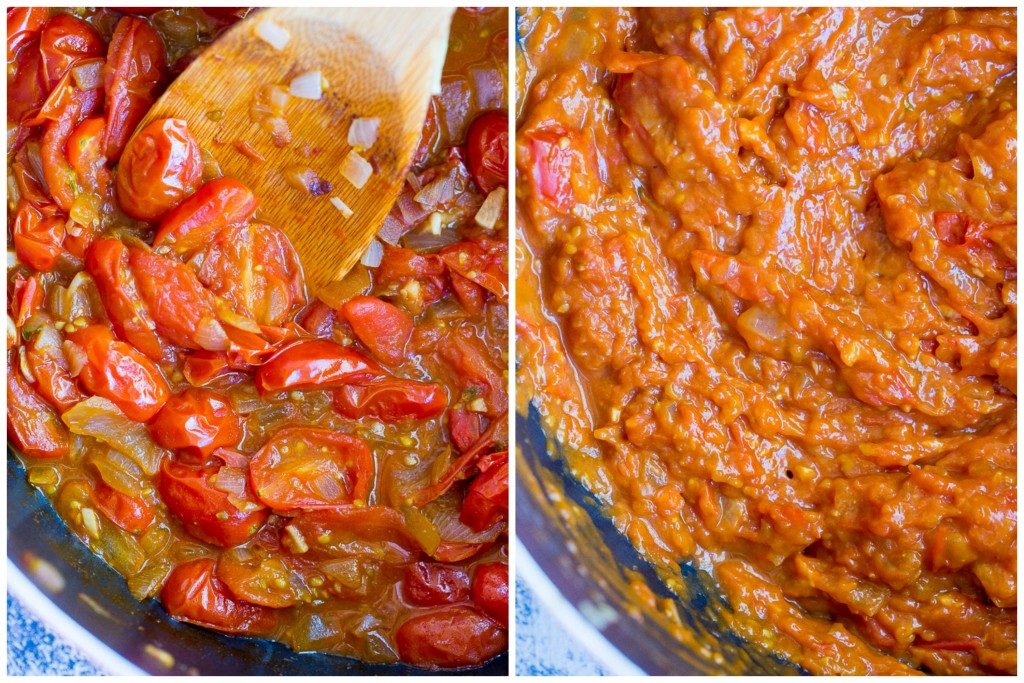 This Easy Cherry Tomato Jam is the perfect condiment for the summer! Add it to anything from toast to pizza! {gluten free, vegan}