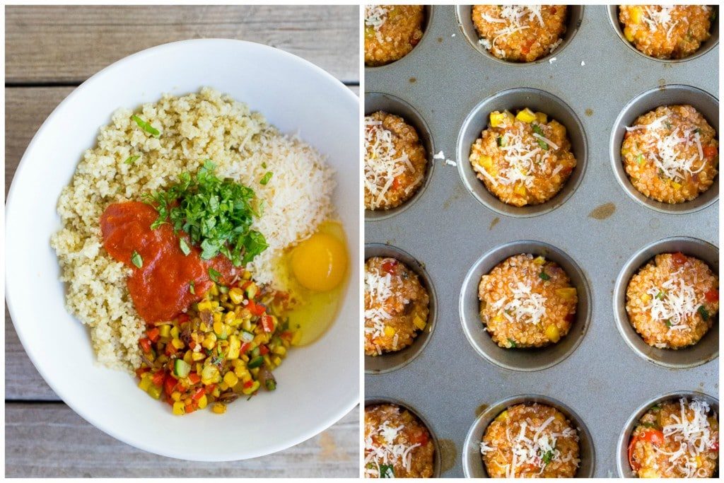 These Quinoa Pizza Bites with Summer Vegetables are healthy, delicious and make for the perfect snack! {gluten free}