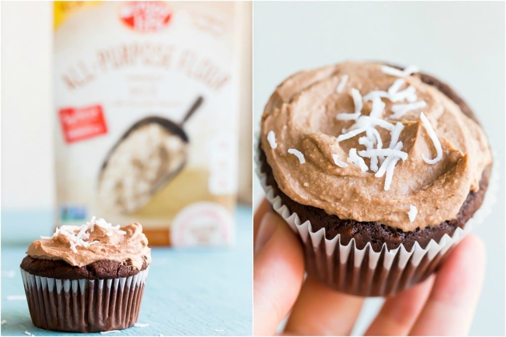 Chocolate Coconut Cupcakes with Chocolate Whipped Cream - A decadent and delicious cupcake that is free of the top 8 allergens! Perfect for a party or dessert! Gluten free and vegan!