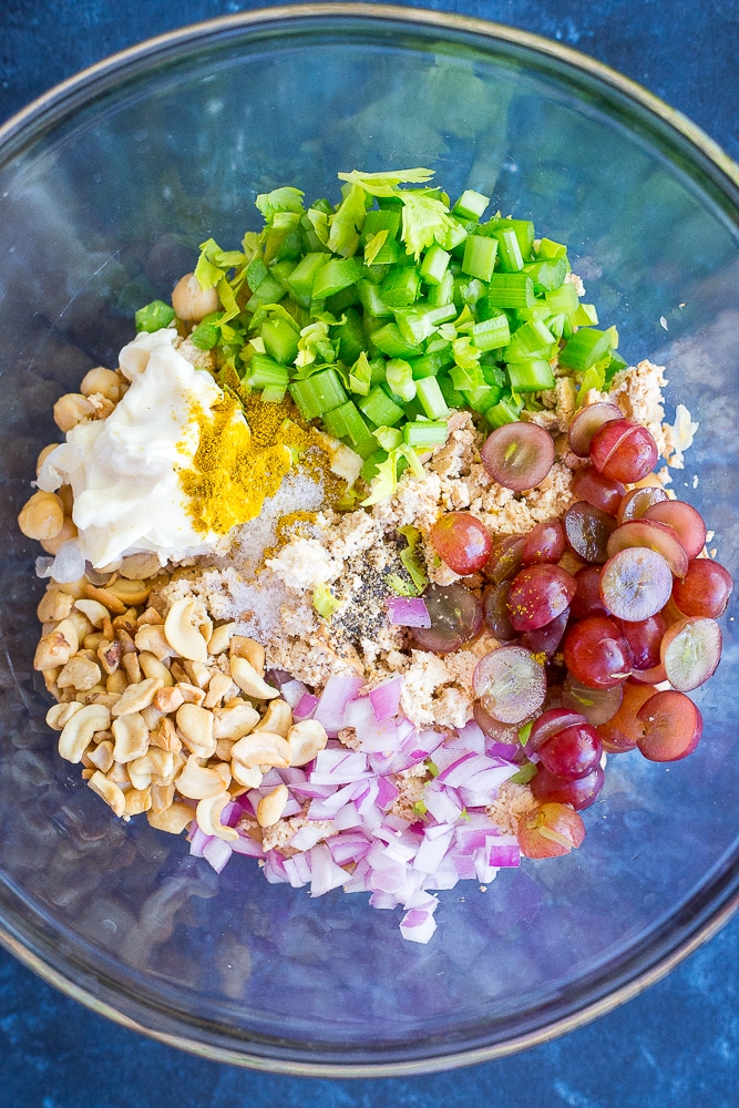 10 Minute Curried Chickpea Tofu Lettuce Wraps - These healthy and delicious lettuce wraps are perfect for a quick and easy no cook meal! Enjoy them for lunch or dinner! Vegan/Gluten Free