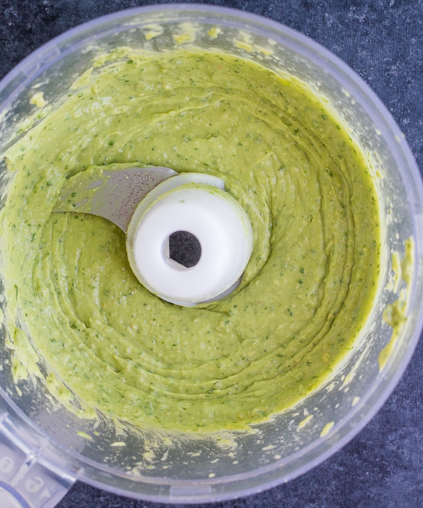 Step by step photos of how to make Vegan Avocado Pesto Sauce