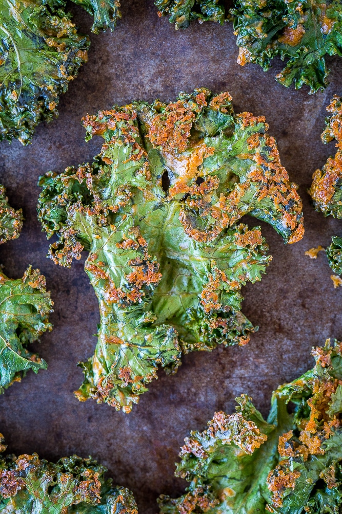The Best Kale Chip Recipe close up