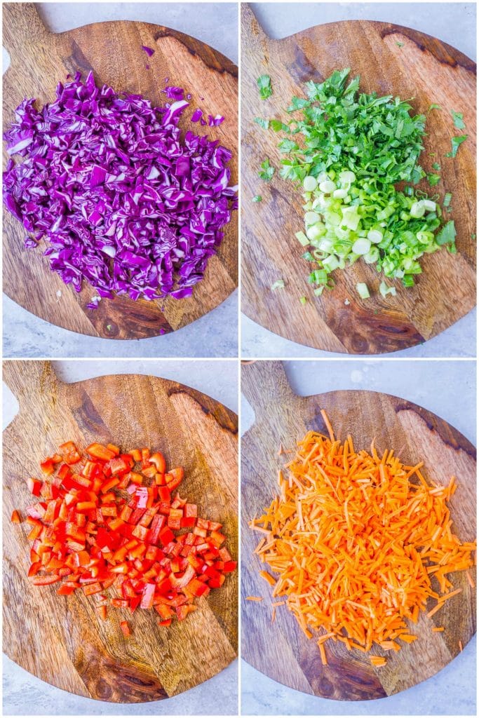 Showing how to make Asian Chopped Salad Recipe