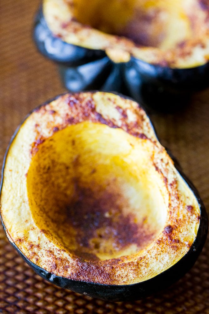 acorn squash roasted with butter and cinnamon