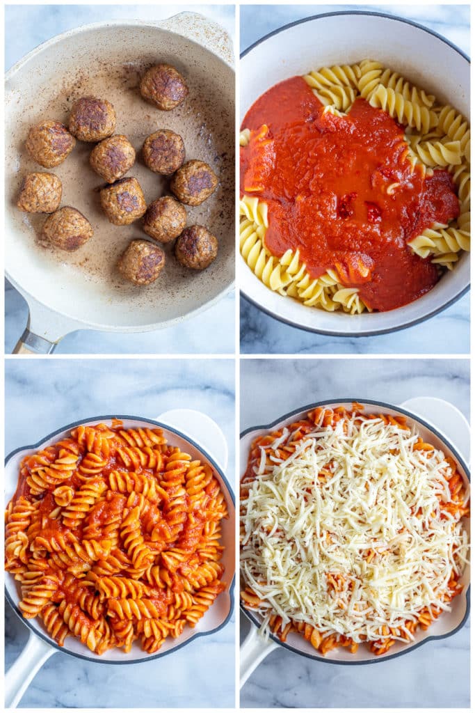 showing how to make this easy baked pasta