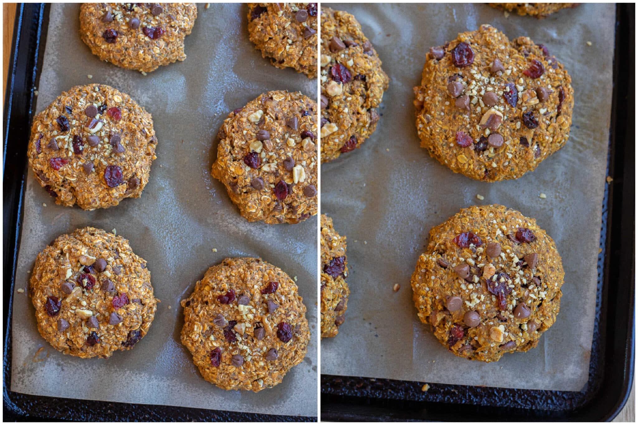 Pumpkin Orange Cranberry Breakfast Cookies