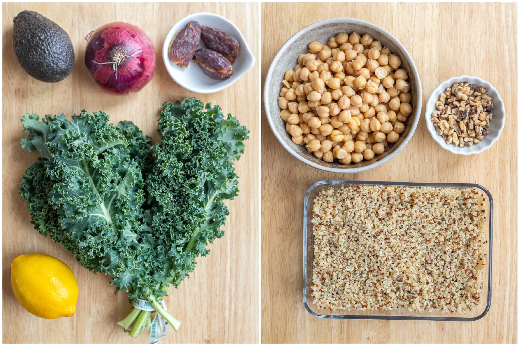 showing the superfood ingredients needed to make these superfood wraps